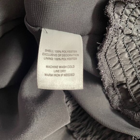 Womens Black Blouse White House Black Market Blouse Sheer Top Size M u - Picture 8 of 8